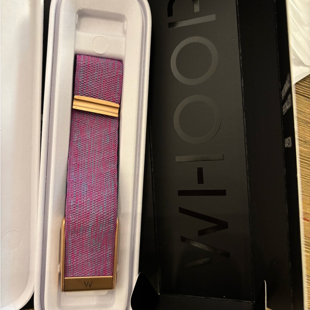 New Whoop 5.0 Pink/Blue Band with Rose Gold Clasp/Hook/Trim - whoop 5.0 one/life - Picture 2 of 8